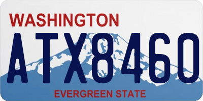 WA license plate ATX8460