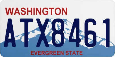 WA license plate ATX8461