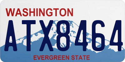 WA license plate ATX8464