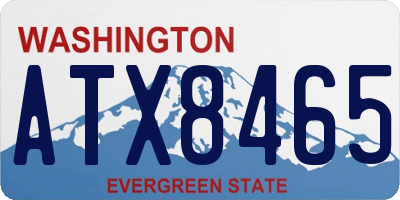 WA license plate ATX8465