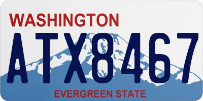 WA license plate ATX8467