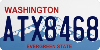 WA license plate ATX8468
