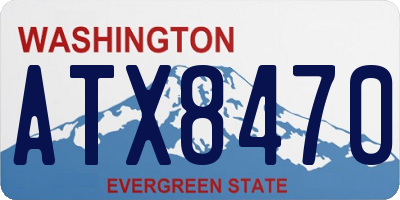 WA license plate ATX8470