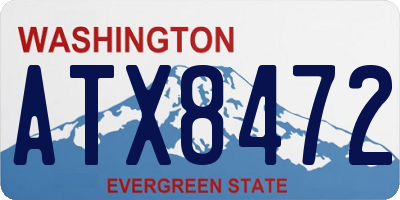 WA license plate ATX8472