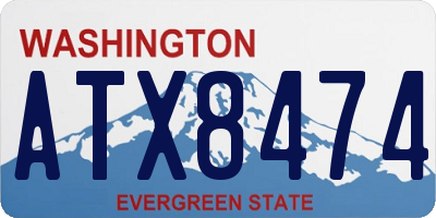 WA license plate ATX8474