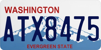 WA license plate ATX8475