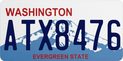 WA license plate ATX8476