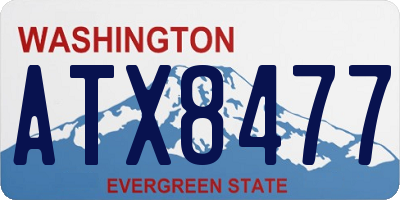 WA license plate ATX8477
