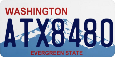 WA license plate ATX8480
