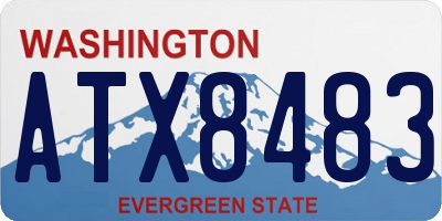 WA license plate ATX8483