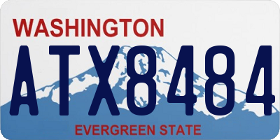 WA license plate ATX8484
