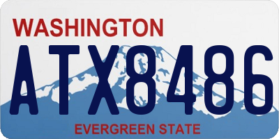 WA license plate ATX8486