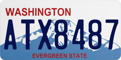 WA license plate ATX8487