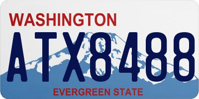 WA license plate ATX8488
