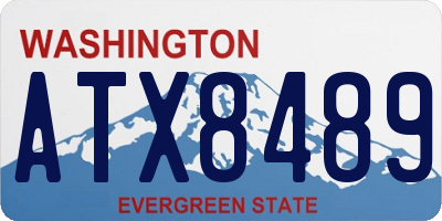WA license plate ATX8489