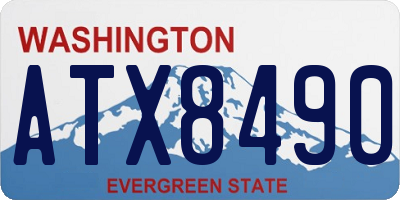 WA license plate ATX8490