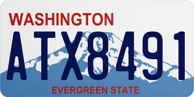WA license plate ATX8491