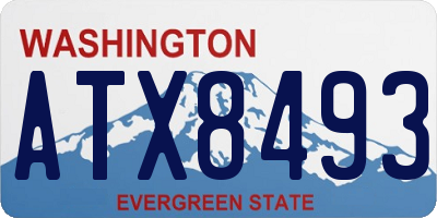 WA license plate ATX8493
