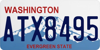 WA license plate ATX8495