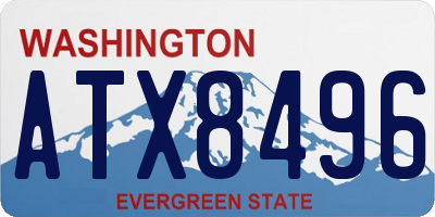WA license plate ATX8496