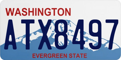 WA license plate ATX8497