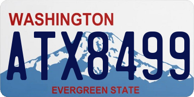 WA license plate ATX8499