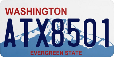 WA license plate ATX8501