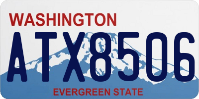 WA license plate ATX8506