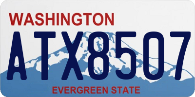 WA license plate ATX8507