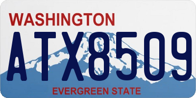 WA license plate ATX8509
