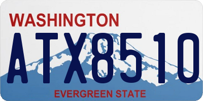 WA license plate ATX8510