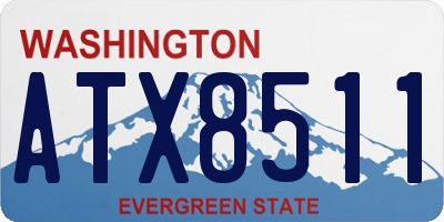 WA license plate ATX8511