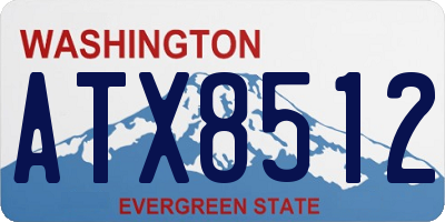 WA license plate ATX8512