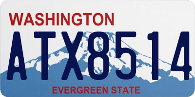 WA license plate ATX8514