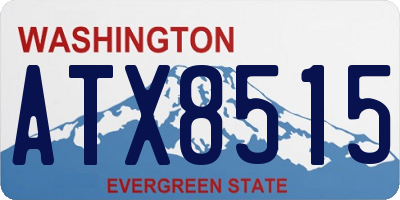 WA license plate ATX8515