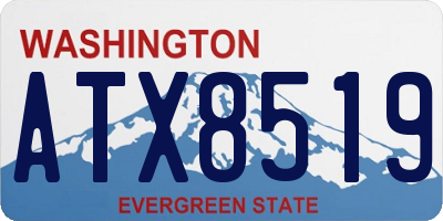 WA license plate ATX8519