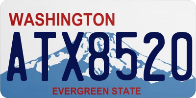 WA license plate ATX8520