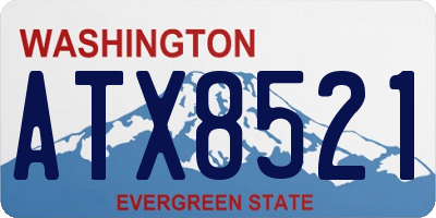 WA license plate ATX8521