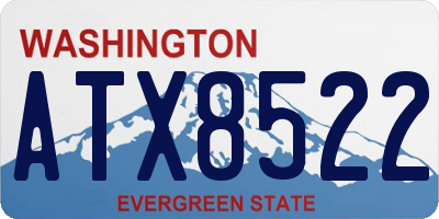 WA license plate ATX8522