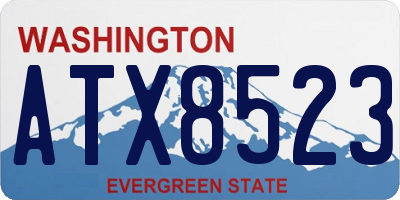 WA license plate ATX8523