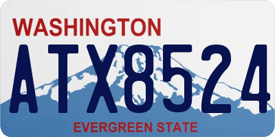 WA license plate ATX8524