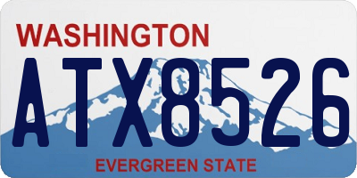 WA license plate ATX8526