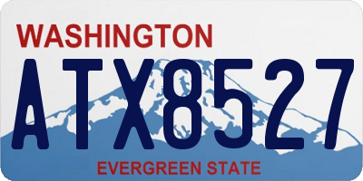 WA license plate ATX8527