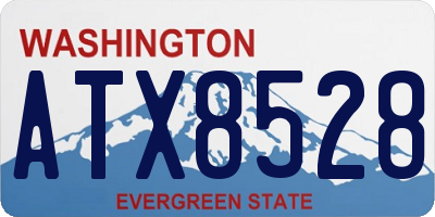 WA license plate ATX8528
