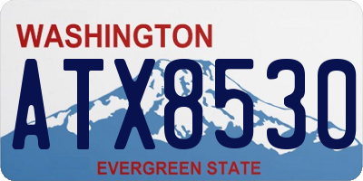 WA license plate ATX8530