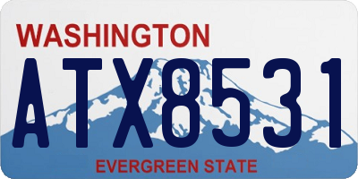 WA license plate ATX8531