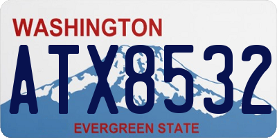 WA license plate ATX8532