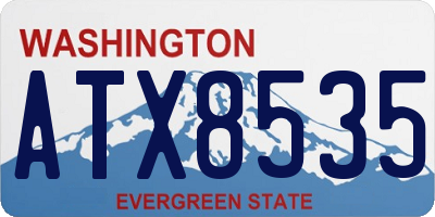 WA license plate ATX8535