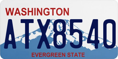 WA license plate ATX8540