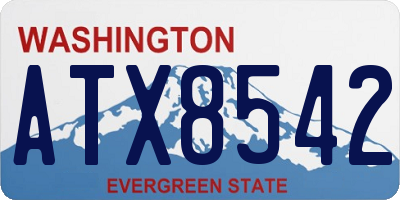 WA license plate ATX8542